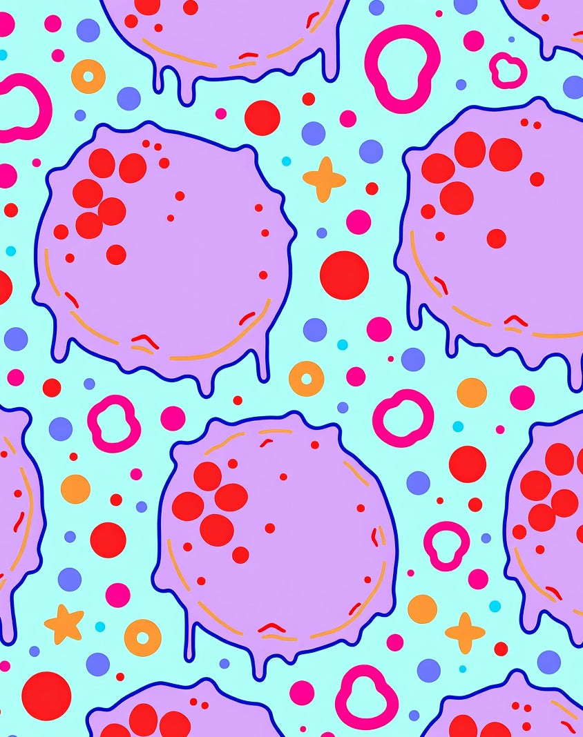 Whimsical Blob Dot Pattern Rug