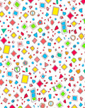 Colorful Geometric Shapes Patterned Rug