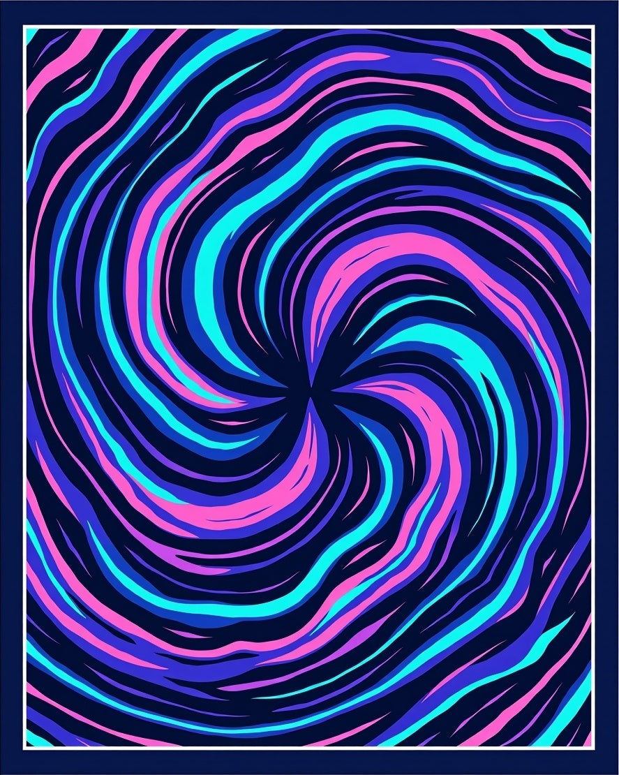 Vibrant Swirl Abstract Pattern Rug