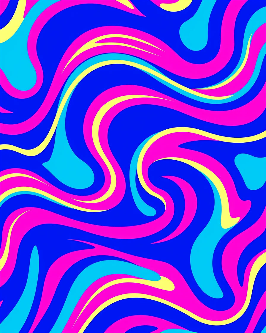 Vivid Swirl Pattern Rug