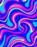 Vivid Swirl Pattern Rug
