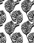 Bold Zebrated Leaf Pattern Rug