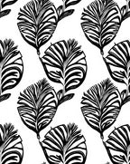 Bold Zebrated Leaf Pattern Rug