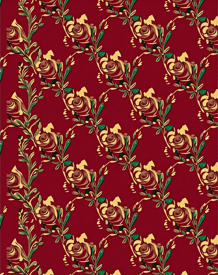 Classic Floral Vines Pattern Rug