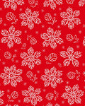 White Snowflake Red Background Rug