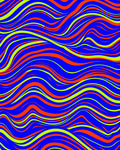 Bright Wavy Stripes Design Rug