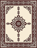 Elegant Floral Medallion Mandala Pattern Rug