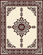 Elegant Floral Medallion Mandala Pattern Rug