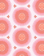 Retro Sunburst Floral Pattern Rug