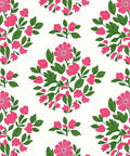 Pink Floral Arrangement Repeating Pattern Rug