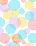 Pastel Circles With White Outline Pattern Rug
