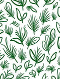 Deep Green Botanical Leaf Collection Rug