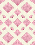 Pink Art Deco Fan Pattern Rug