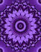 Purple Floral Mandala Pattern Rug