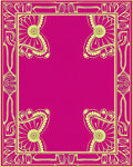 Victorian Floral Design Border Rug