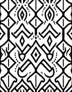 Bold Tribal Geometric Pattern Rug