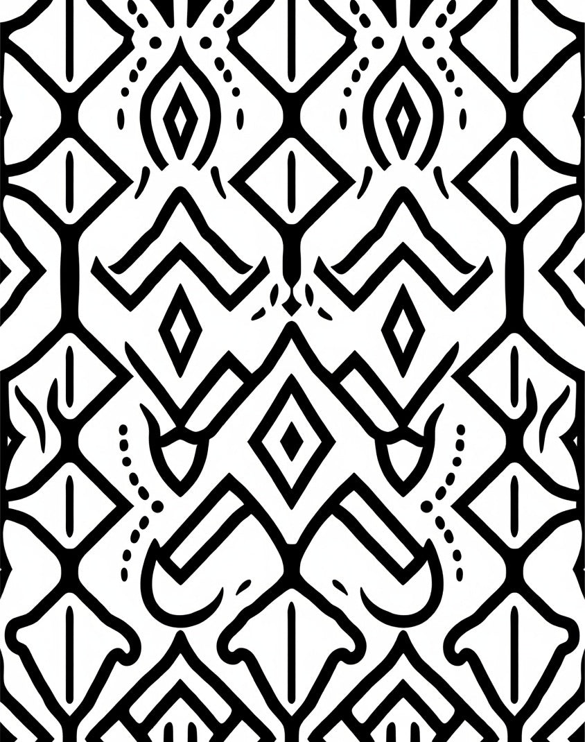 Bold Tribal Geometric Pattern Rug
