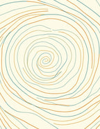 Abstract Swirls Lines Pattern Rug