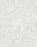 Abstract Grey Contour Organic Pattern Rug
