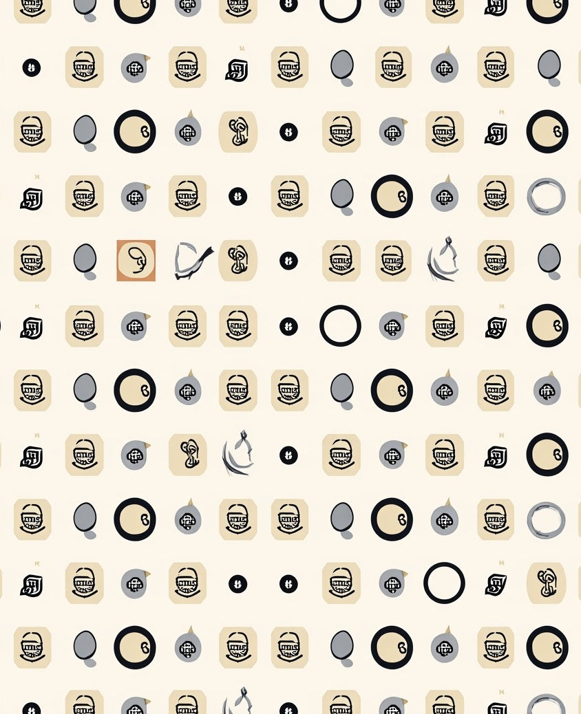 Abstract Iconography Geometric Pattern Rug