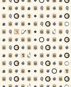 Abstract Iconography Geometric Pattern Rug