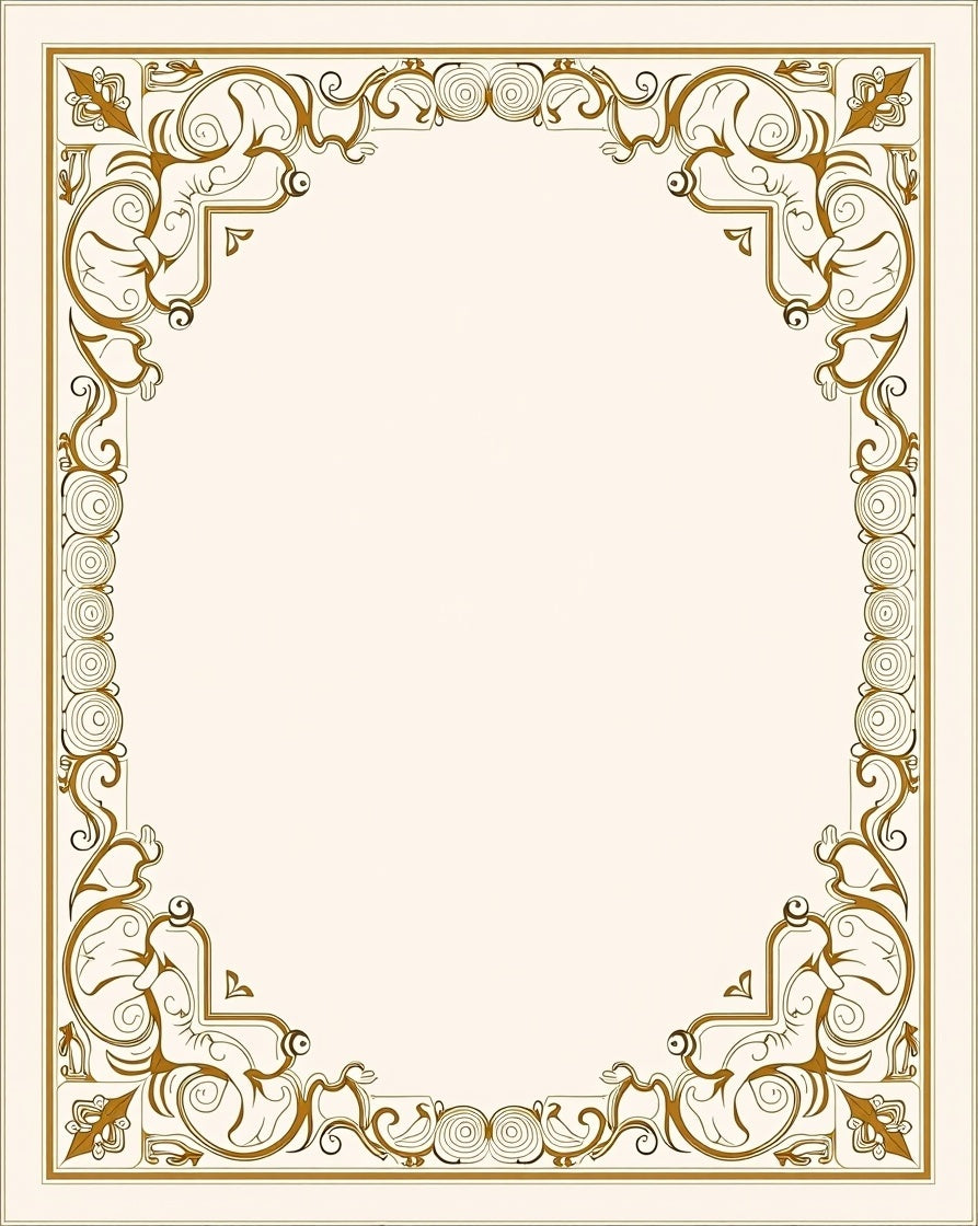 Ornate Floral Scroll Patterned Vintage Rug