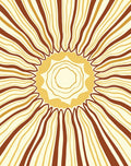 Radiating Sunburst Stripes Geometric Design Rug