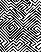 Abstract Black White Geometric Pattern Design Rug