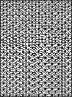 Abstract Black White Interlocking Pattern Rug