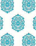Mandala Style Aqua Pattern Rug
