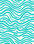 Aqua Wave Pattern Rug