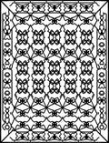 Intricate Black Diamond Lattice Rug