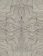 Abstract Wavy Striped Design Rug