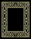 Art Deco Style Geometric Frame Rug