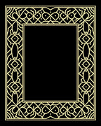 Art Deco Style Geometric Frame Rug