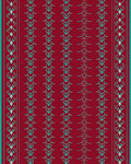 Red Turquoise Vertical Stripe Design Rug