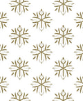 Gold Snowflake Patterned Elegant Design Rug