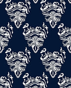 White Abstract Art Deco Pattern Rug