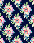 Bold Floral Pattern with Pink and Teal Accents Rug
