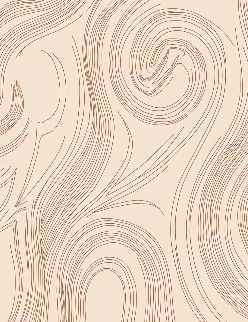 Rustic Wood Grain Swirl Pattern Rug