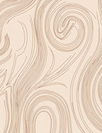 Rustic Wood Grain Swirl Pattern Rug