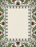Floral Vine Border Design Rug