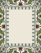 Floral Vine Border Design Rug