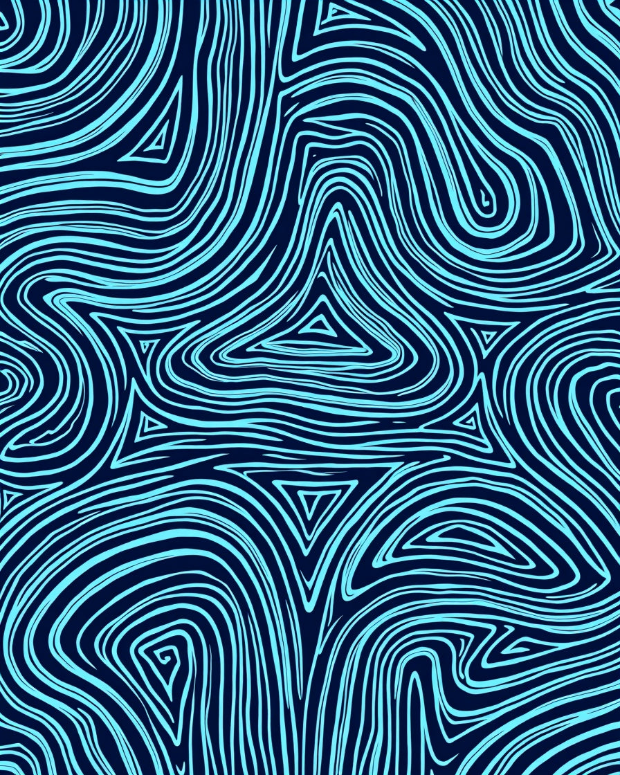 Triangular Swirl Abstract Pattern Rug
