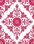Crimson Floral Medallion Ornament Rug