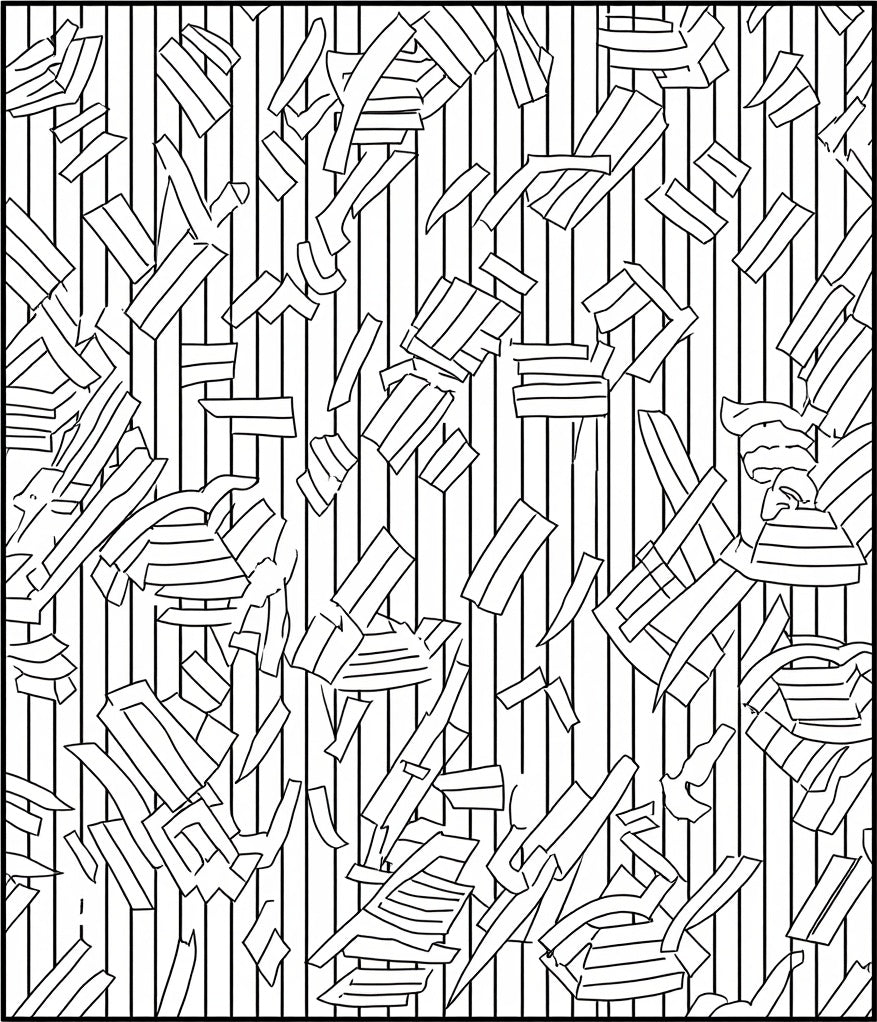 Abstract Striped Geometric Design Rug