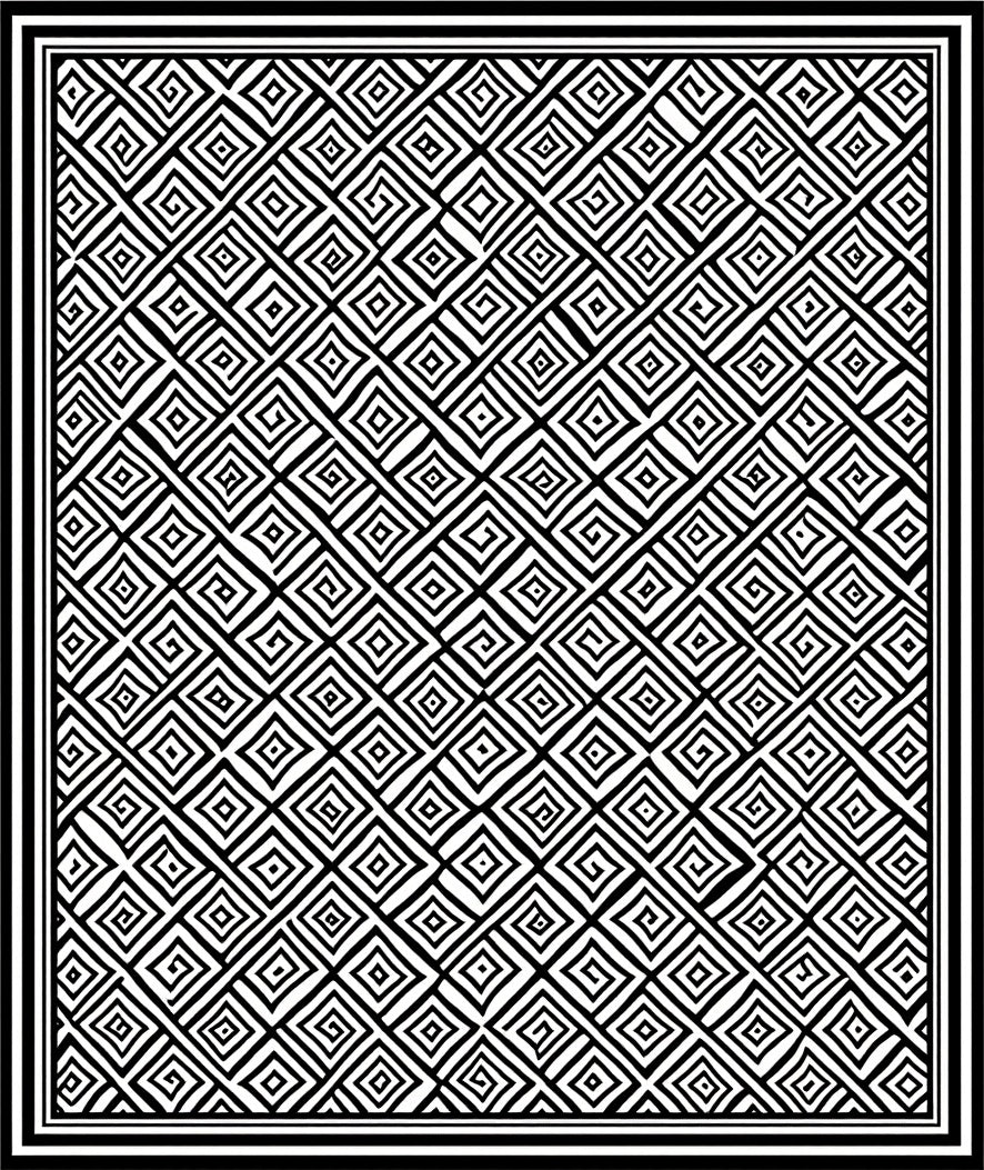 Abstract Diamond Geometric Pattern Rug