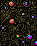 Vibrant Swirls 2 Colorful Spheres Rug