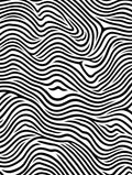 Dynamic Black White Wavy Lines Rug