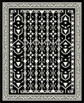 Black White Geometric Statement Rug